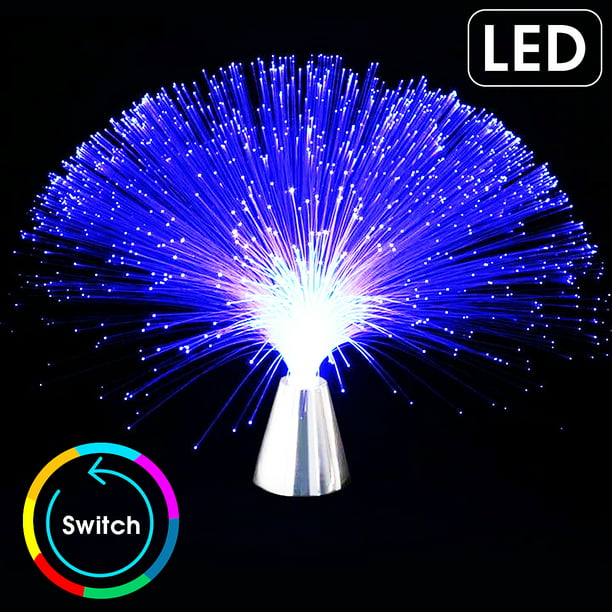 HHF LED Bulbs Lamps Calming Lamp Christmas 2Pcs LED Colourful Changing Fibre Fiber Optic Fountain Night light 
